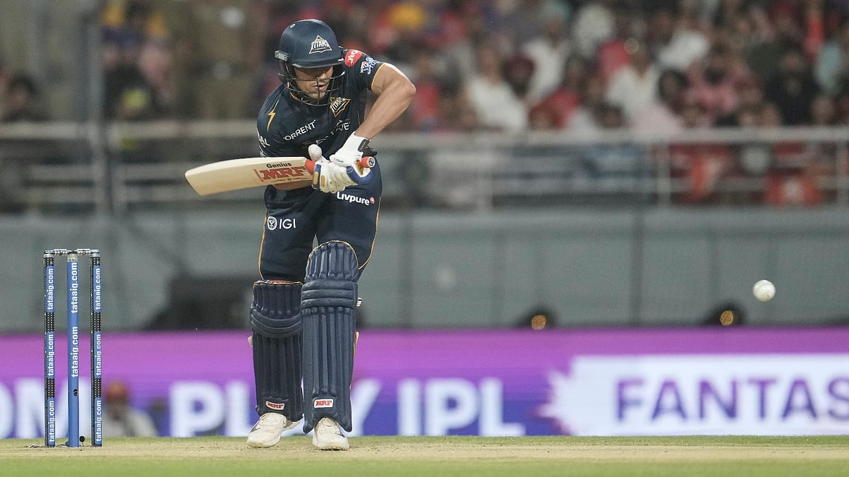 Gujarat Titans' captain Shubman Gill plays a shot during the Indian Premier League cricket match between Gujarat Titans and Punjab Kings in New Chandigarh, India, Tuesday, March 31, 2026. - AP Photo
