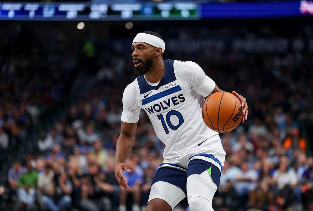 Dallas Mavericks Vs Minnesota Timberwolves NBA Basketball-Mike Conley 