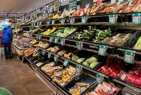 Vegetables in a super market are pictured in Wehrheim near Frankfurt, German. 