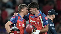 AP Photo : Punjab Kings' Cooper Connolly, left, and Xavier Bartlett celebrates the win against Gujarat Titans during the Indian Premier League cricket match in New Chandigarh, India, Tuesday, March 31, 2026