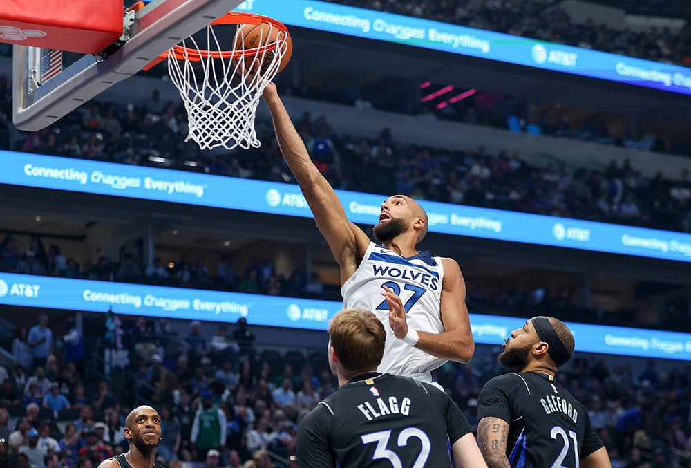 Dallas Mavericks Vs Minnesota Timberwolves NBA Basketball-Rudy Gobert