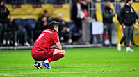 Lewandowski Signals Poland Retirement Following World Cup Play-off Heartbreak | Photo: TT/Pontus Lundahl via AP : Poland's Robert Lewandowski reacts after losing in the World Cup qualifying playoff final soccer match between Sweden and Poland in Stockholm, Tuesday, March 31, 2026.