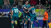 Iraq 1-0 Bolivia LIVE Score, FIFA World Cup 2026: Al-Hamadi’s Bullet Header Leaves La Verde Shell-Shocked (AP Photo/Fernando Llano) : Iraq's players celebrate after their teammate Ali Al-Hamadi scored during the World Cup playoff final soccer match between Iraq and Bolivia in Monterrey, Mexico, Tuesday, March 31, 2026