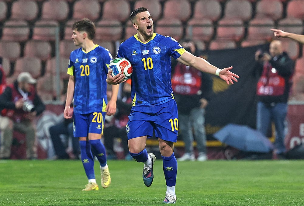 Bosnia vs Italy World Cup qualifying playoff final-Bosnias Ermedin Demirovic