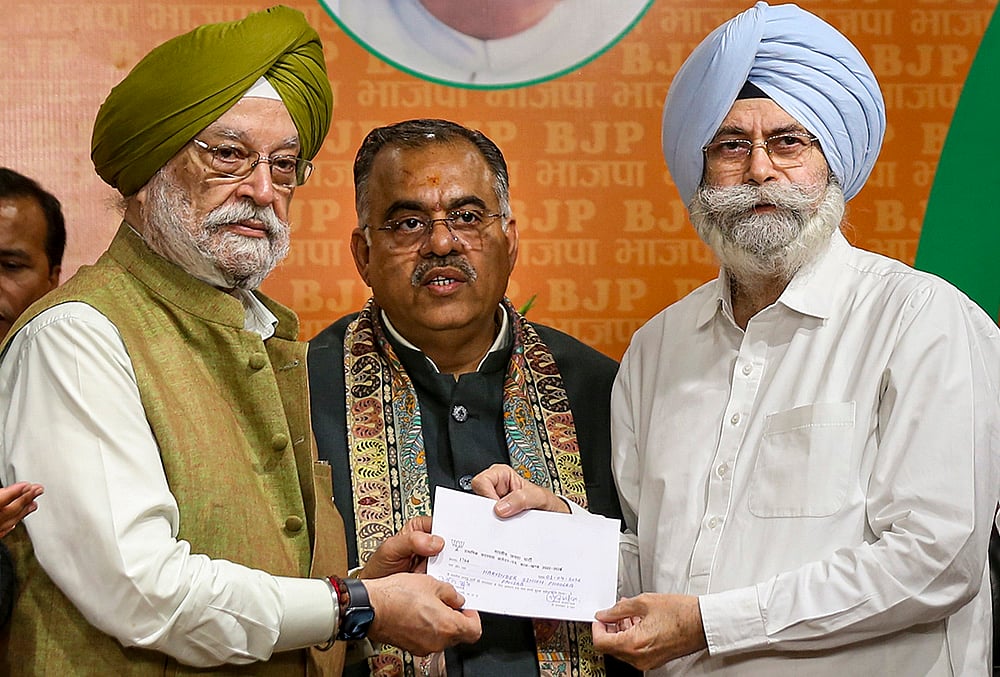 Former AAP leader HS Phoolka joins BJP- Hardeep Singh Puri