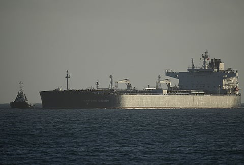 Russian-flagged oil tanker Anatoly Kolodkin arrives in Matanzas, Cuba.