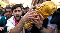 When Is The Next International Window Before FIFA World Cup 2026? See Dates, Maximum Matches | Photo: AP/Hadi Mizban : Soccer fans take to the street in Baghdad, Iraq, after the Iraq soccer team won over Bolivia in a World Cup 2026 playoff final in central Baghdad, Iraq, Wednesday, April 1, 2026.