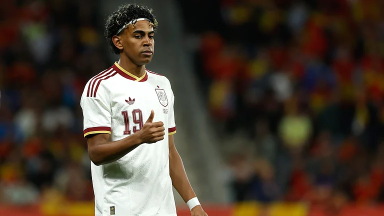 Spain's Lamine Yamal reacts during the international friendly soccer match between Spain and Egypt in Barcelona, Spain, Tuesday, March 31, 2026. - | Photo: AP/Joan Monfort