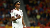 Lamine Yamal Condemns Anti-Muslim Chants During Spain Vs Egypt Friendly – ‘Ignorant And Racist’ | Photo: AP/Joan Monfort : Spain's Lamine Yamal reacts during the international friendly soccer match between Spain and Egypt in Barcelona, Spain, Tuesday, March 31, 2026.