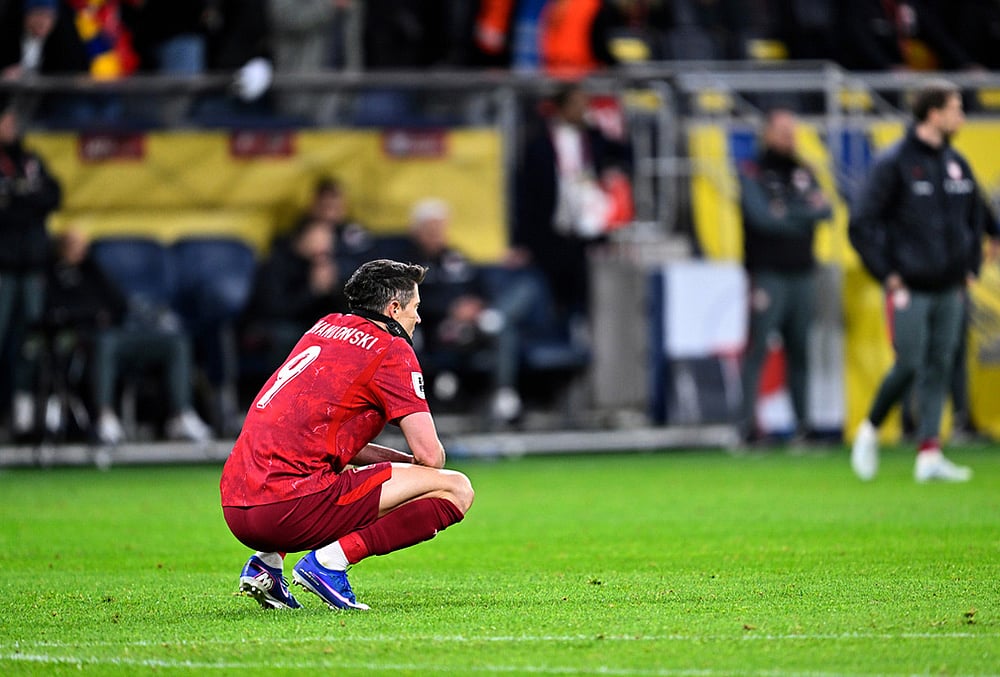 Sweden vs Poland World Cup 2026 qualification playofffinal-Polands Robert Lewandowski 