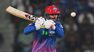 AP Photo/Manish Swarup : Delhi Capitals' Sameer Rizvi plays a shot during the Indian Premier League cricket match between Lucknow Super Giants and Delhi Capitals in Lucknow, India, Wednesday, April 1, 2026.