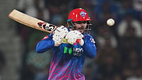 AP Photo/Manish Swarup : Delhi Capitals' Sameer Rizvi plays a shot during the Indian Premier League cricket match between Lucknow Super Giants and Delhi Capitals in Lucknow, India, Wednesday, April 1, 2026. 