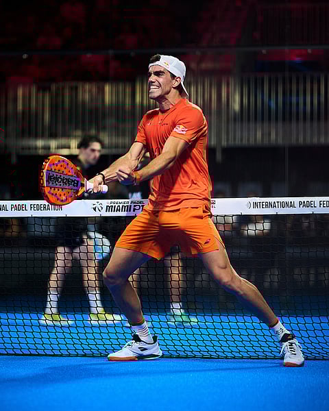 Juan Lebron during the quarter finals of the Miami Premier Padel P1, United States on March 27, 2026.
