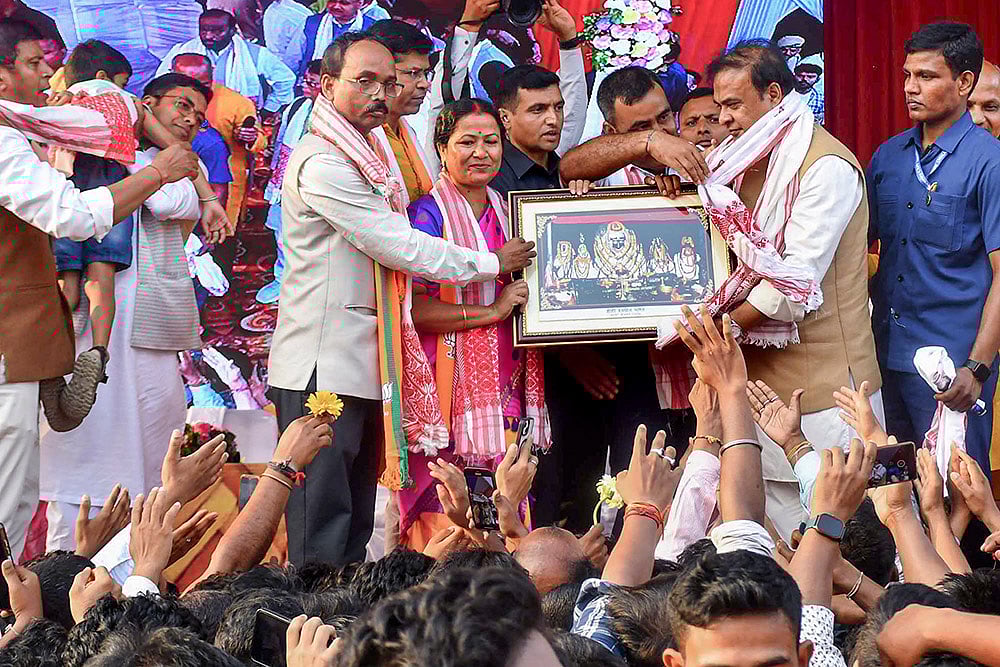 Assam polls: Himanta Biswa Sarma in Kamrup