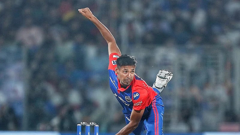 File photo of Bangladesh seamer Mustafizur Rahman bowling in the Indian Premier League. - X/delhicapitals