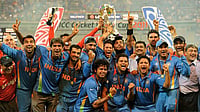 On This Day In 2011: MS Dhoni's Men Ended India's 28-Year Wait For ICC World Cup At Wankhede Stadium X/@YUVSTRONG12 : On This Day, April 2, 2011
India ended a 28-year wait and won the ICC Cricket World Cup for the second time at the Wankhede Stadium.