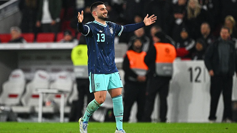 Germany's Deniz Undav celebrates after scoring a goal during an international friendly soccer match between Germany and Ghana, in Stuttgart, Germany, Monday, March 30, 2026. - | Photo: dpa/Tom Weller via AP