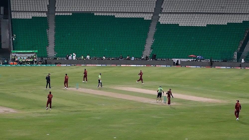 A view of the Gaddafi Stadium, where opening cricket match of the Pakistan Super League match. - | Photo: AP/K.M. Chaudary