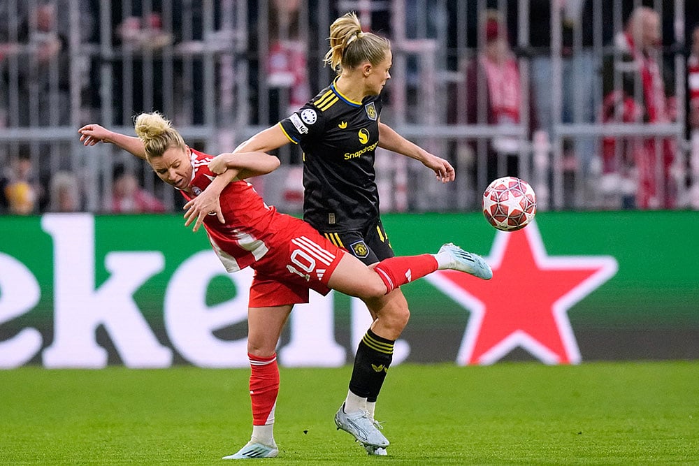 Womens Champions League Quarterfinal Second Leg Soccer Match: Bayern Munich vs Manchester United