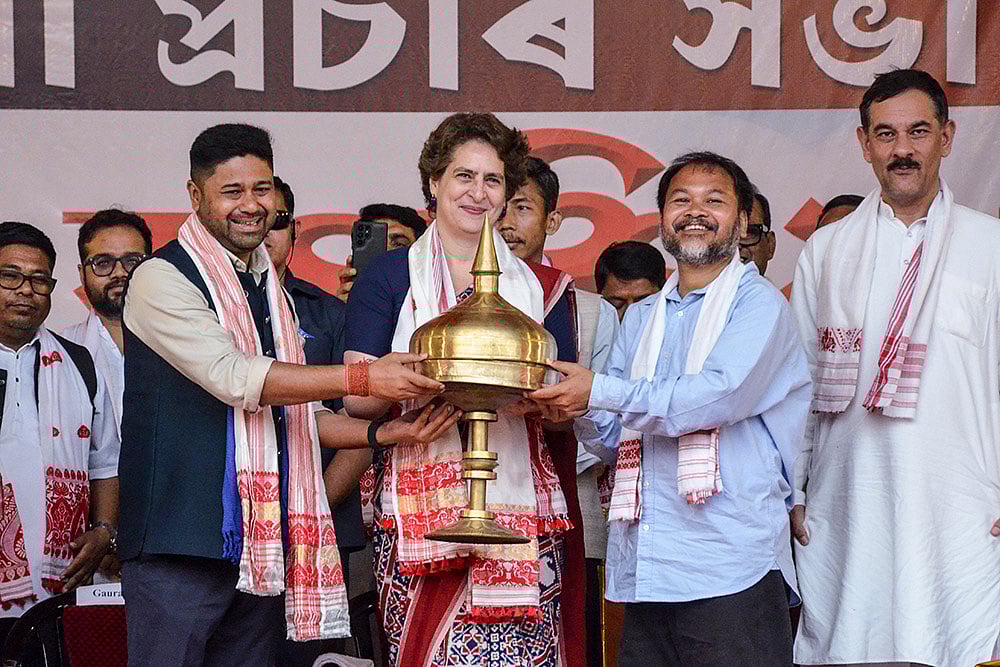 Assam polls: Priyanka Gandhi in Dibrugarh