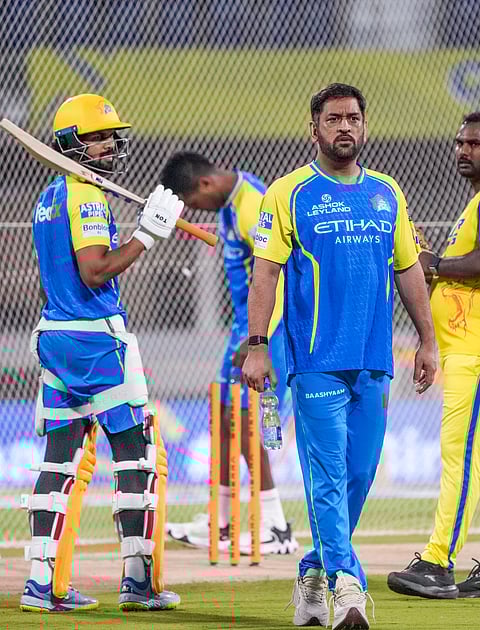 MS Dhoni was seen active in CSK training ahead of PBKS clash.
