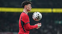 FIFA World Cup 2026: Will Foden Be In England Squad? Tuchel Reveals Man City Player’s Fate | Photo: AP/Alastair Grant : England's Phil Foden holds the ball during the international friendly soccer match between England and Uruguay in London, Friday, March 27, 2026.
