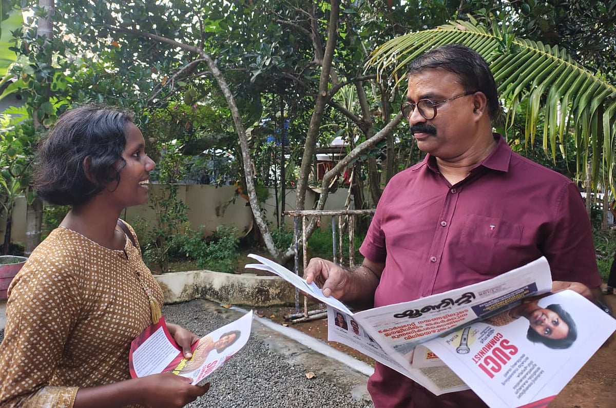 Thambi is running her campaigns in the Ettumanoor assembly constituency. In an interview with Outlook, Tahmbi discussed her journey, her vision, and why she believes social work has nothing to do with money.  - From Ashna Thambi