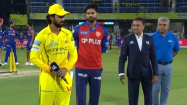 Ruturaj Gaikwad and Shreyas Iyer in toss of CSK vs PBKS IPL 2026 match. - IPL/X