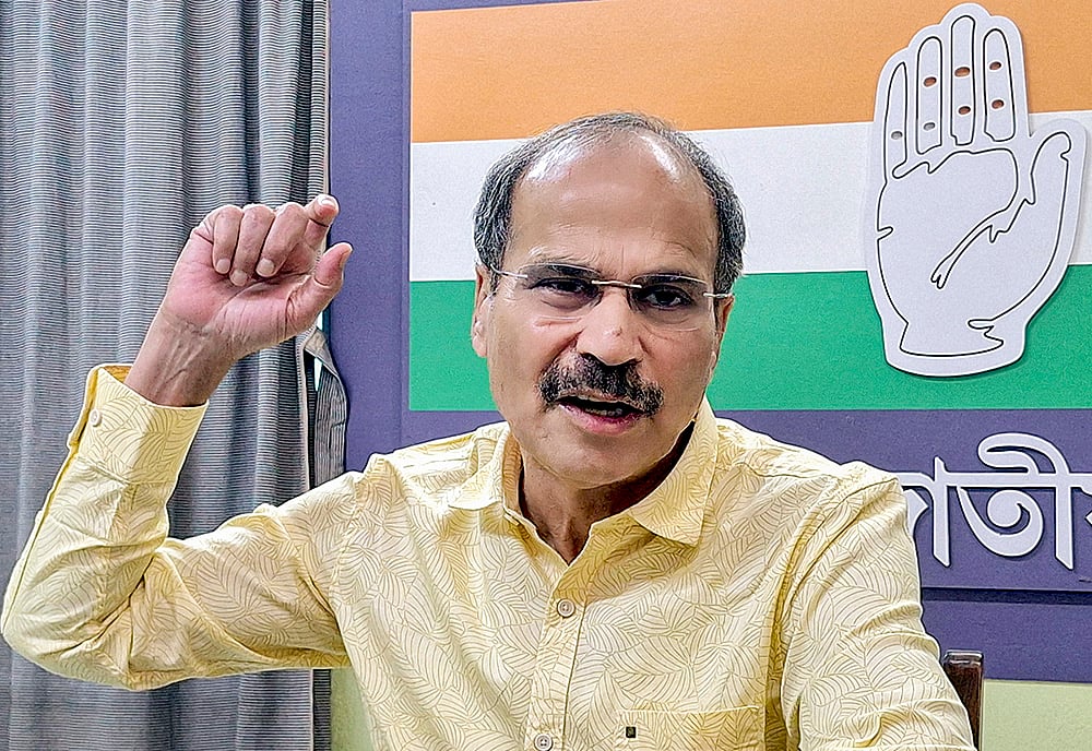 Adhir Ranjan Chowdhury addresses media