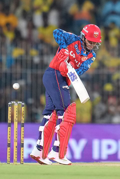 Punjab Kings' Priyansh Arya plays a shot during the Indian Premier League cricket match between Chennai Super Kings and Punjab Kings in Chennai.