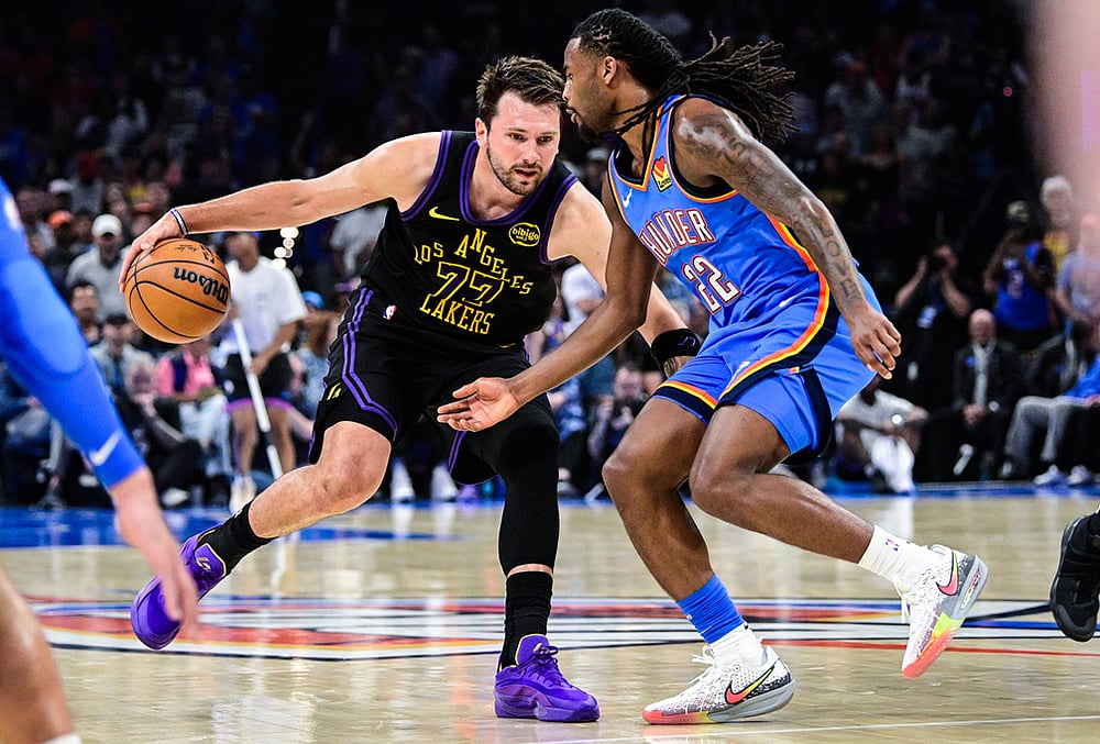 Oklahoma City Thunders Vs Los Angeles Lakers nba basketball-Luka Dončić