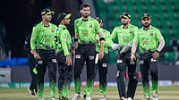 thepslt20/X : Lahore Qalandars players celebrating a wicket of Multan Sultans during PSL 2026 clash at Gaddafi Stadium in Lahore. 
