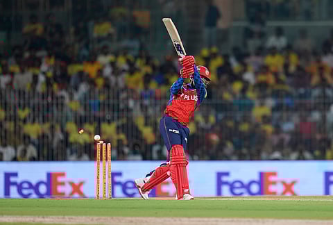 Punjab Kings' Priyansh Arya bowled out by Chennai Super Kings' Matt Henry during the Indian Premier League cricket match between Chennai Super Kings and Punjab Kings in Chennai.