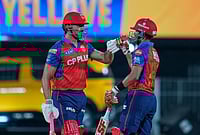 CSK Vs PBKS, IPL 2026: See Best Photos From Indian Premier League Match 7 At Chennai's MA Chidambaram Stadium | Photo: AP/Aijaz Rahi : Punjab Kings' Marcus Stoinis with batting partner Shashank Singh celebrate after wining against Chennai Super Kings' during the Indian Premier League cricket in Chennai.