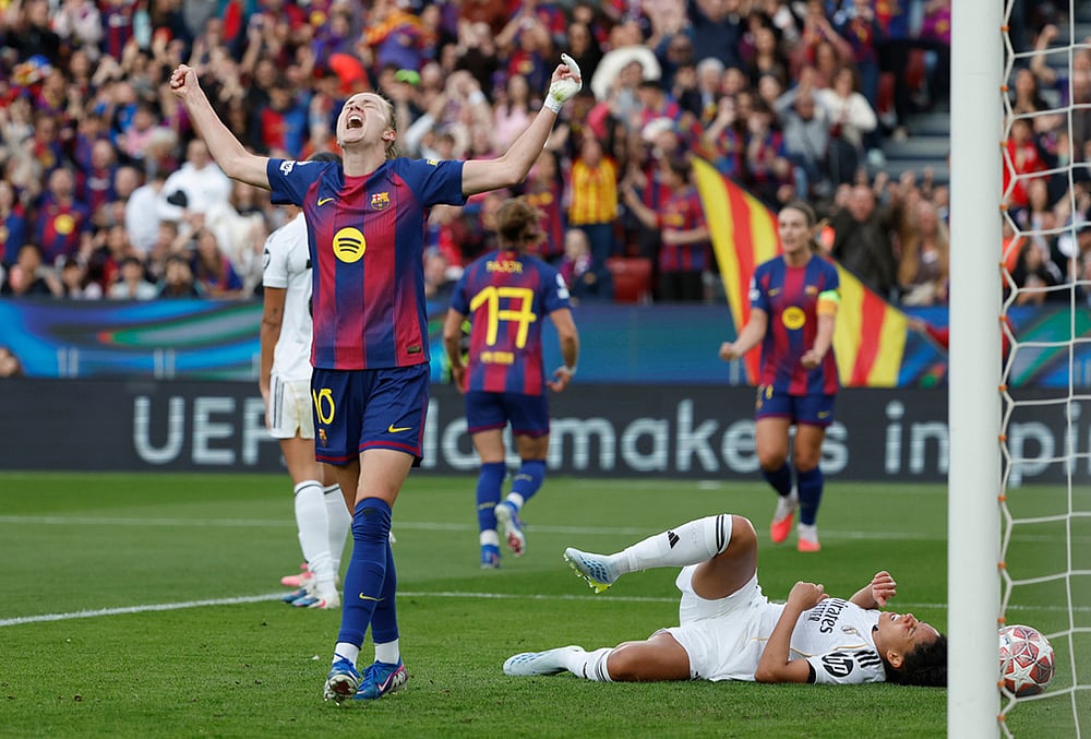 Barcelona vs Real Madrid Womens Champions League soccer-Graham Hansen