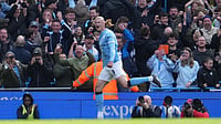 Manchester City 4-0 Liverpool Highlights, FA Cup Quarter-Final: Haaland Hat-Trick Powers Cityzens Into Semis Photo: AP : Manchester City's Erling Haaland celebrates after scoring during the FA Cup quarter-final match in Manchester.