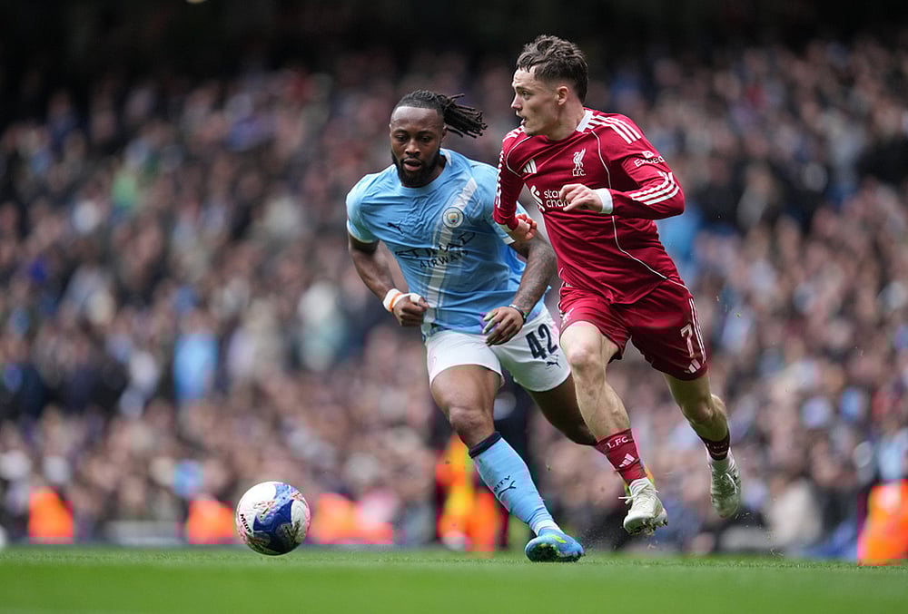 Manchester City and Liverpool Britain FA Cup Soccer--Antoine Semenyo