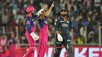 GT Vs RR Highlights, IPL 2026: Bishnoi's Four-Fer, Jurel's Fifty Help Royals Clinch 6-Run Victory AP Photo : Rajasthan Royals players celebrating a wicket with Ravi Bishnoi against Gujarat Titans in IPL 2026 at Narendra Modi Stadium in Ahmedabad.