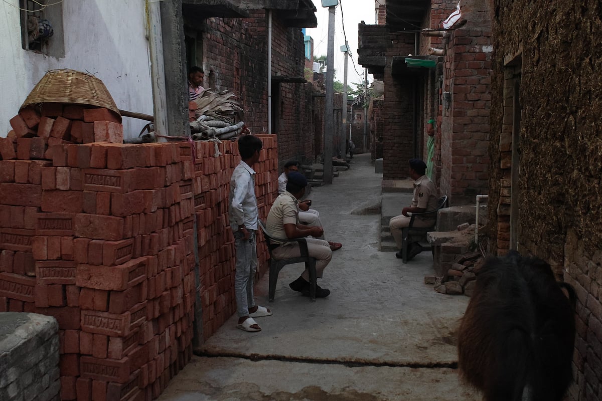  Police personnel deployed to guard the victim’s residence.
