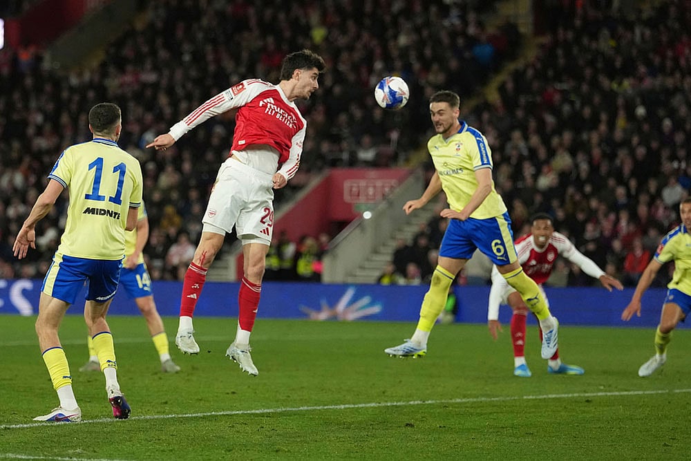 English FA Cup Quarterfinal Soccer Match: Southampton vs Arsenal