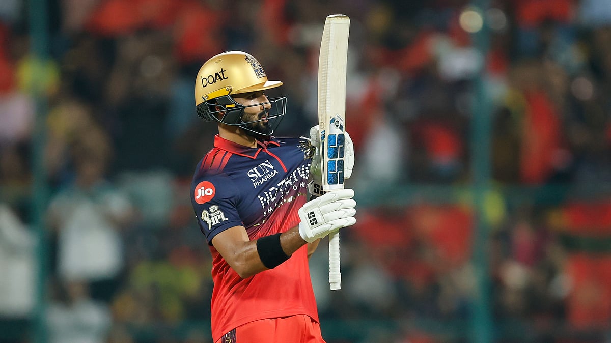 Devdutt Padikkal celebrates fifty against Chennai Super Kings at M. Chinnaswamy Stadium in Bengaluru.  - IPL/X