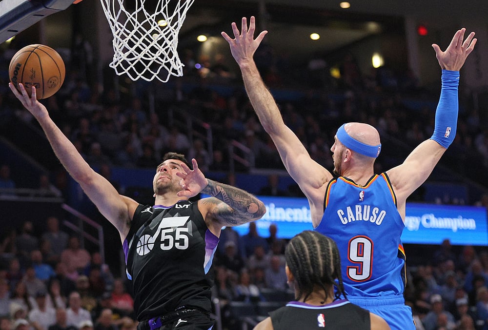 Oklahoma City Thunder Vs Utah Jazz NBA photo gallery-John Konchar