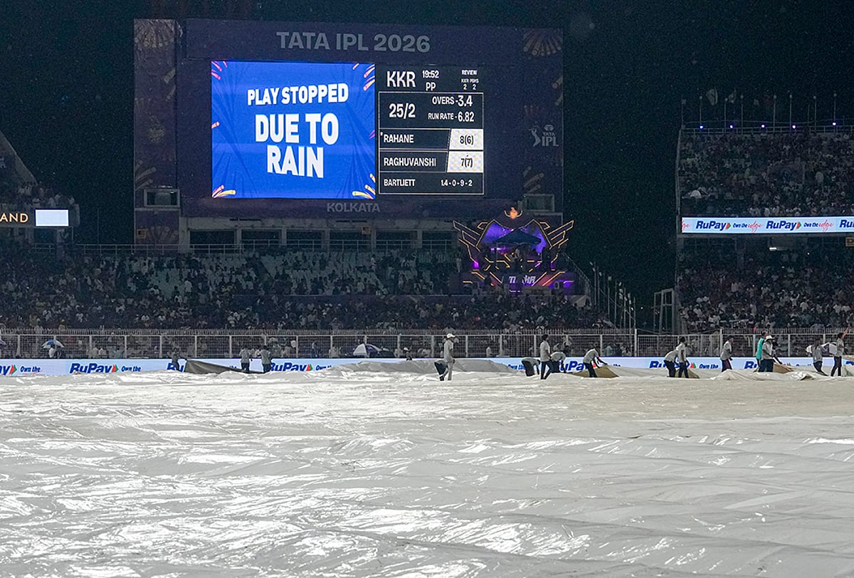 KKR Vs PBKS Indian premier league 2026 match 12 photos-rain interruption