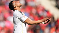 Real Madrid Vs Bayern LIVE Score, UEFA Champions League QF Leg 1: Struggling Los Blancos Welcome Die Roten At Bernabeu | Photo: AP/Jose Breton : Real Madrid's Kylian Mbappe reacts during a La Liga soccer match between Mallorca and Real Madrid in Palma de Mallorca, Spain, Saturday, April 4, 2026.