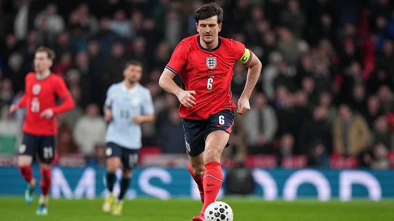 England's Harry Maguire in action during the international friendly soccer match between England and Uruguay in London, Friday, March 27, 2026. - | Photo: AP/Alastair Grant
