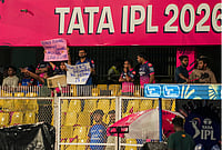 RR Vs MI, IPL 2026: See Best Photos From Indian Premier League Match 13 At Guwahati's Barsapara Stadium | Photo: PTI/Swapan Mahapatra : Fans hold placards ahead of an Indian Premier League (IPL) 2026 T20 cricket match between Rajasthan Royals and Mumbai Indians, in Guwahati.