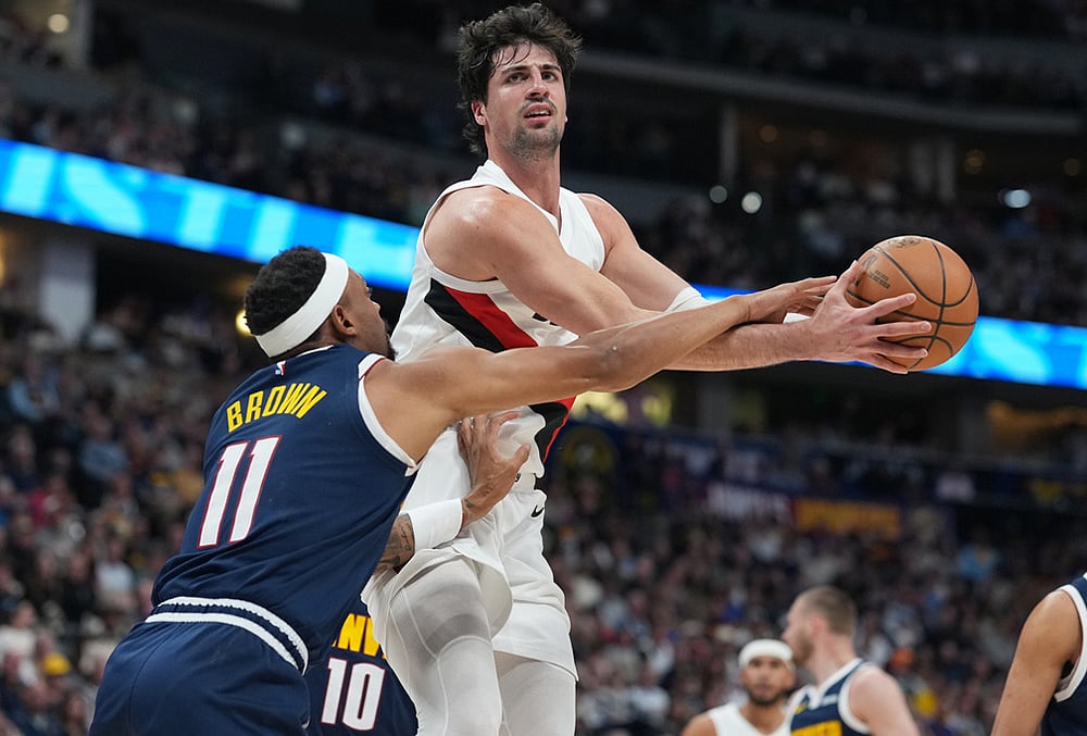 denver nuggets vs portland trail blazers nba basketball-Deni Avdija