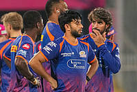 RR Vs MI, IPL 2026: See Best Photos From Indian Premier League Match 13 At Guwahati's Barsapara Stadium | Photo: PTI/Swapan Mahapatra : Mumbai Indians' players during a training session ahead of an Indian Premier League (IPL) 2026 T20 cricket match between Mumbai Indians and Rajasthan Royals, in Guwahati.