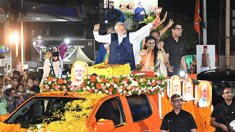 Prime Minister Narendra Modi's road show in Thiruvanathapuram - Special arrangement