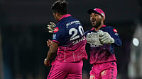 RR Vs MI Highlights, IPL 2026: Jaiswal's Blazing Fifty Drive Royals To Third Consecutive Win AP Photo : Rajasthan Royals' Sandeep Sharma, left, celebrates with Dhruv Jurel after takes the catch to dismiss Mumbai Indians' Shefane Rutherford during the Indian Premier League cricket match between Mumbai Indians and Rajasthan Royals in Guwahati, India, Wednesday, April 8, 2026.
